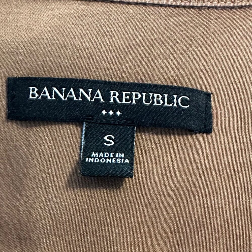 Banana Republic Women's Long Sleeve Cinnamon Spice Cropped Wrap Top Side Zip Sm - Picture 4 of 14